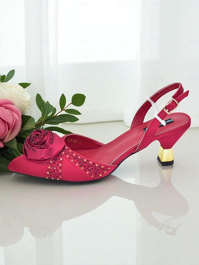 and Matching Women's Heels - Slingback Gold Set Clutch