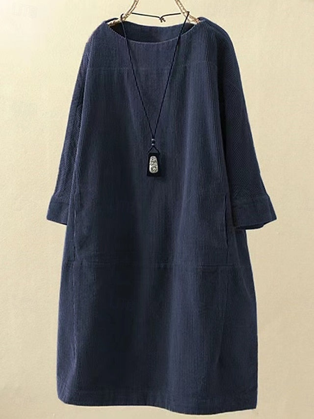 Women's Midi Dress Shift Dress Casual Daily Regular Fit