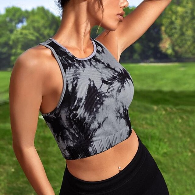 Women's Yoga Top Crew Neck Quick Dry Breathable Cropped