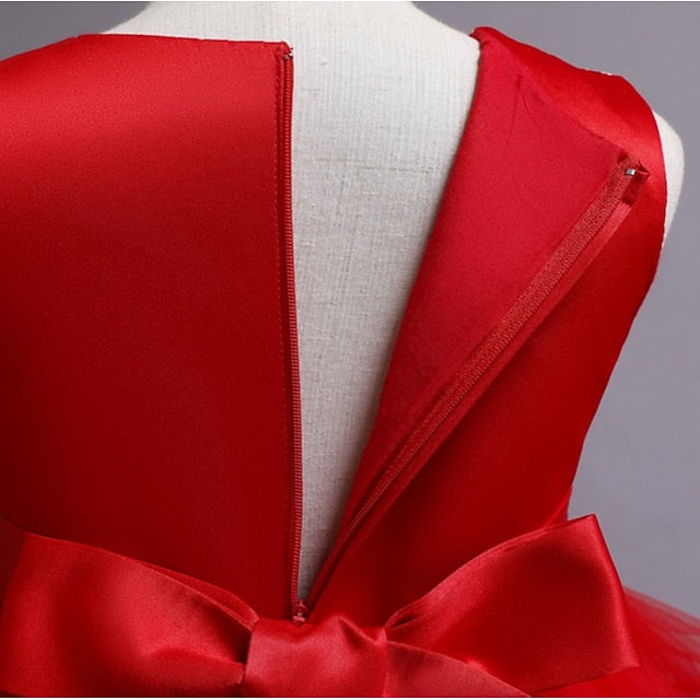 Sleeveless Dress Girl Flower Girls' Sequin Kids