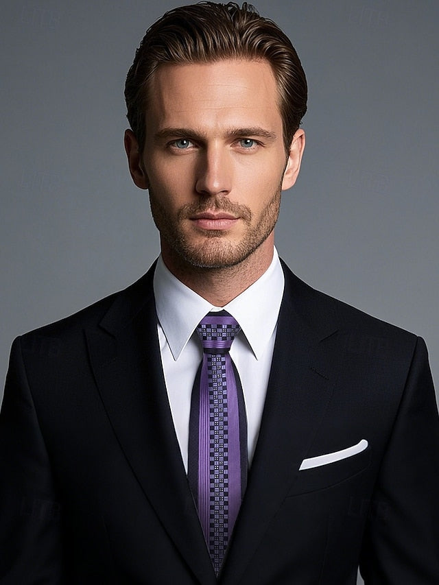 Narrow - 6cm Tie Pattern Positioning Stripe Men's