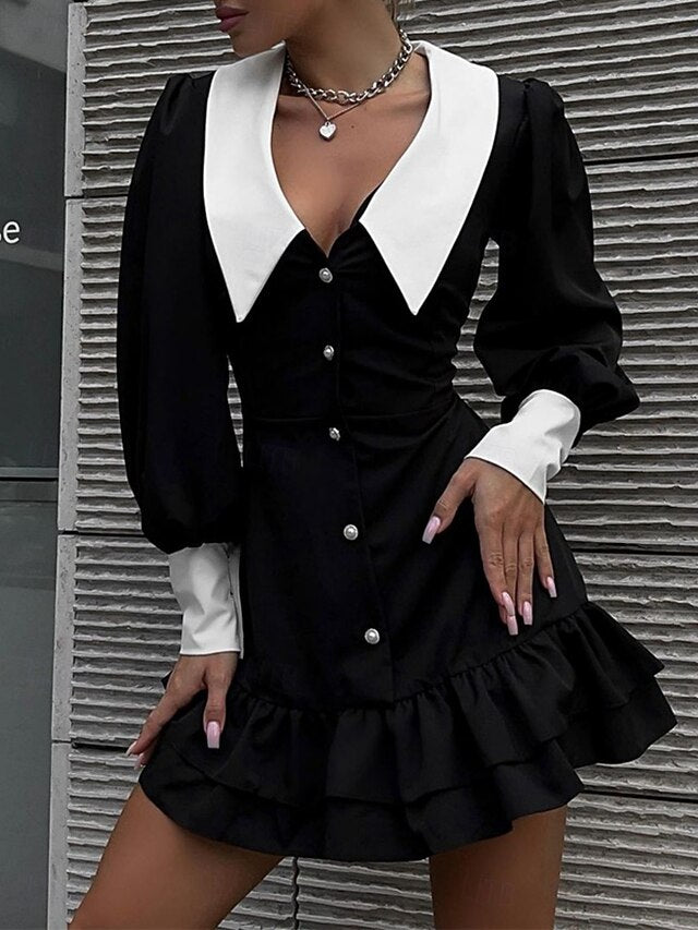Women's Mini Dress Black Dress A Line Dress Semi Formal