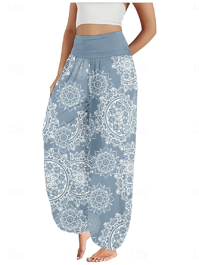 Women's Linen-Inspired Pants Wide Leg Pants Trousers Ethnic
