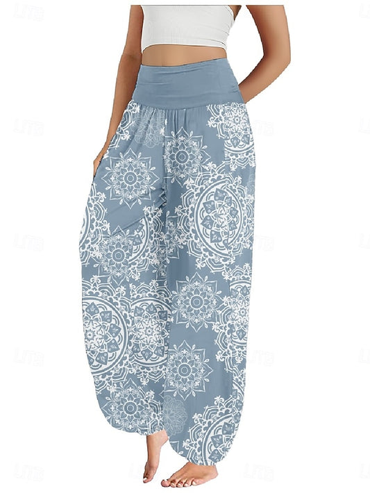 Women's Linen-Inspired Pants Wide Leg Pants Trousers Ethnic