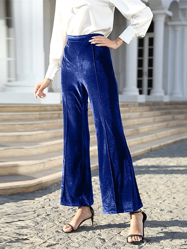 Women's Bell Bottom Pants Trousers Elegant Fashion