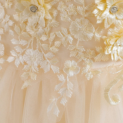 Dress Sleeveless Solid Colored Kids Party Girls' Wedding