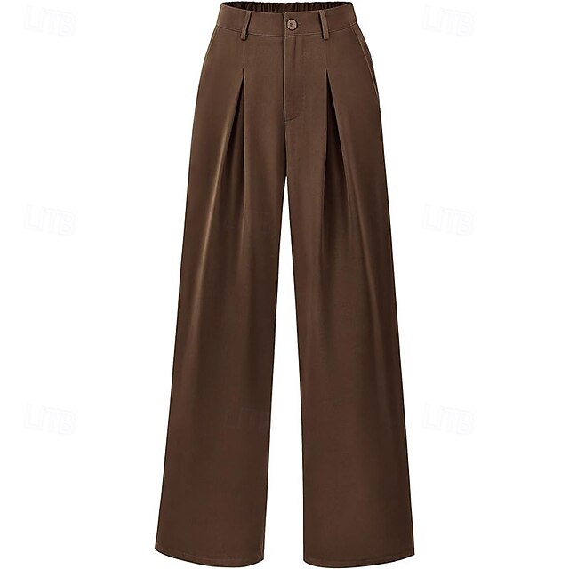 Women's Wide Leg Slacks Streetwear Casual Full Length