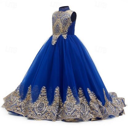 Dress Gown Kid's Formal Girl Flower Evening Girls'