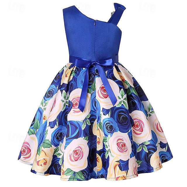 Flower Dress 3D Party Summer Sleeveless Easter Girls'