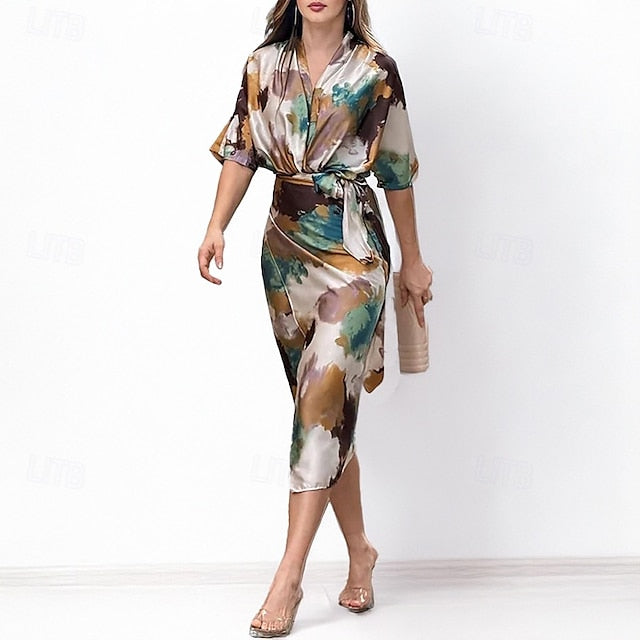Women's Midi Dress Casual Dress Sheath Dress Fashion Modern