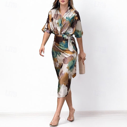 Women's Midi Dress Casual Dress Sheath Dress Fashion Modern