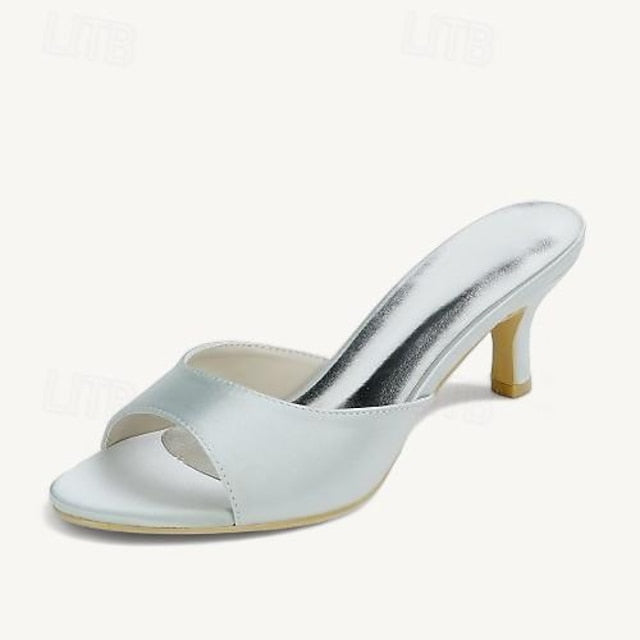 Kitten Heel Sandals Open Toe Women's Wedding Shoes
