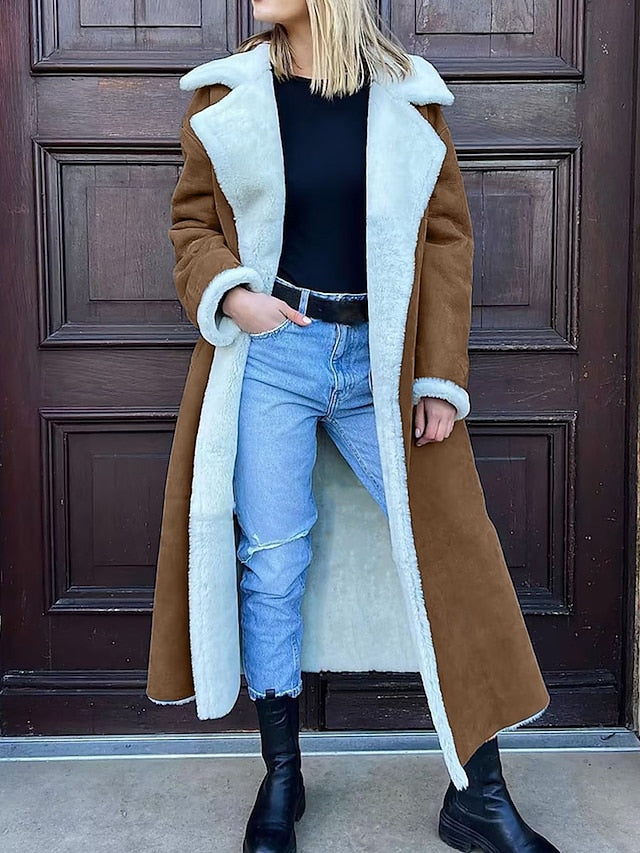 Coat Fleece Women's Pocket Teddy Jacket Breathable Warm