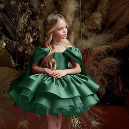 Flower Girls' Dress Color Kids Girl Solid Party