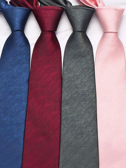 – Men's Polyester Stylish Herringbone Christmas Tie