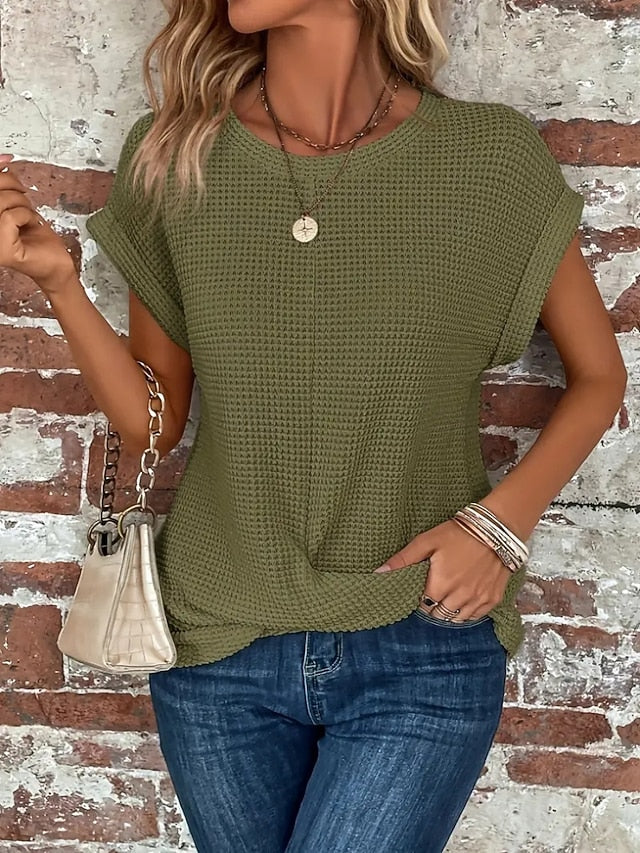 Women's T Shirt Plain Fashion Stylish Classic Short Sleeve