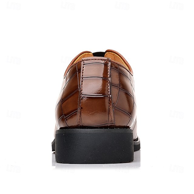 Burgundy Men's Shoes Slip-On Crocodile – Pattern