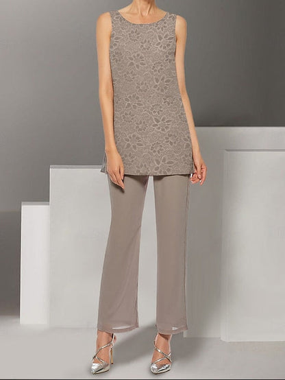 the Mother Dress Elegant Beach Wedding 3 Pantsuit of Piece Bride