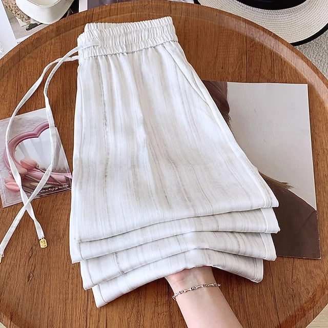Women's Wide Leg Chinos Vacation Streetwear Basic Full