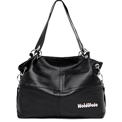 Casual Handbag with Canvas Leather Straps – Women's