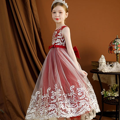 Wedding Sleeveless Christening Kids Flower Girls' Dress