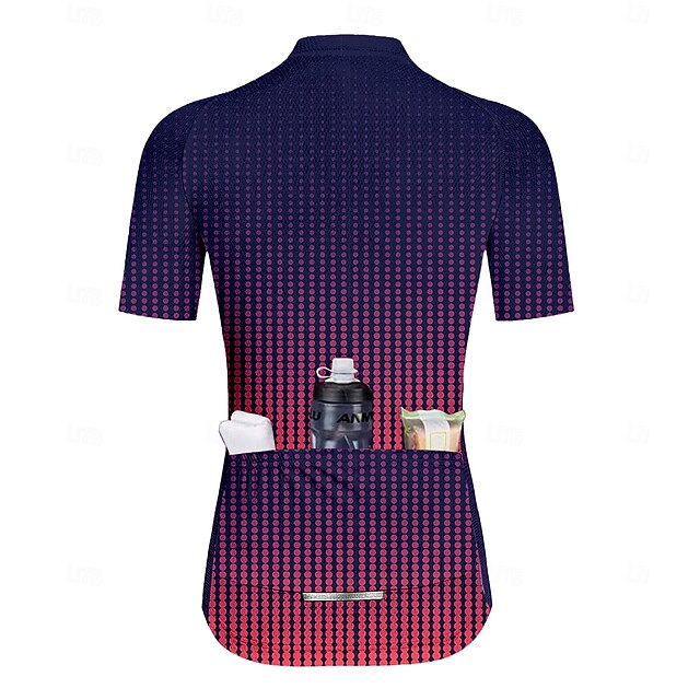 Women's Cycling Jersey Graphic Geometric Gradient Short