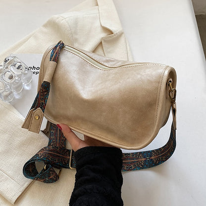 with Vintage Leather Bohemian Strap Handbag – PU Women's