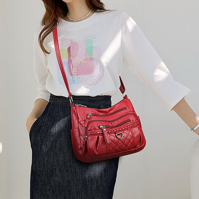 PU Women's Shoulder Leather Bag Crossbody Hobo