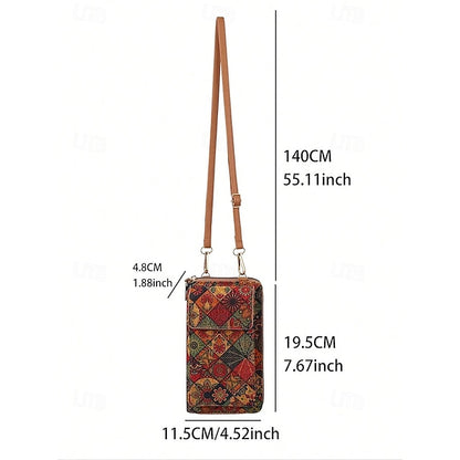 Women’s Boho Vintage Bag with Adjustable Crossbody Phone