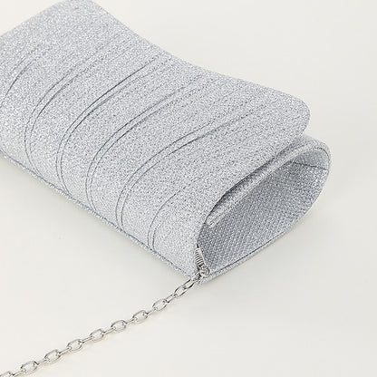 Silver Purse – Evening Women's Clutch Glitter Elegant