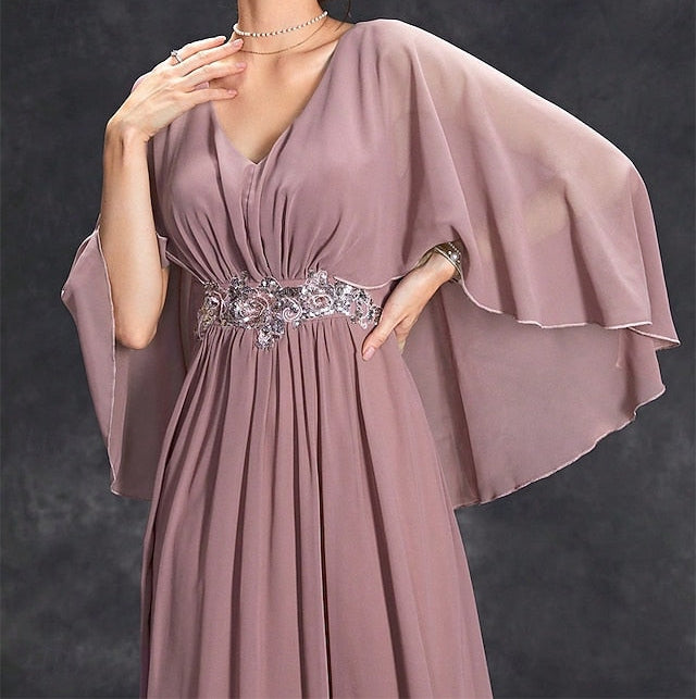 Bride V Party Floor Elegant Mother Dress Neck of the