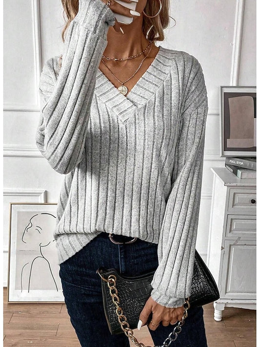 Women's Blouse Ruched Solid Color Plain Stylish Casual Long