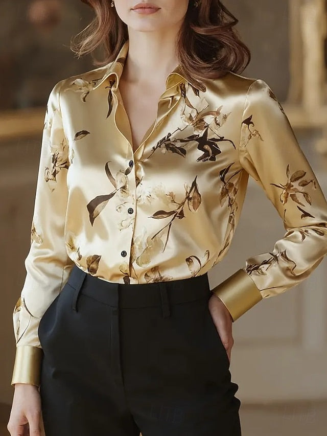 Women's Work Shirt Floral Graphic Elegant Stylish Basic