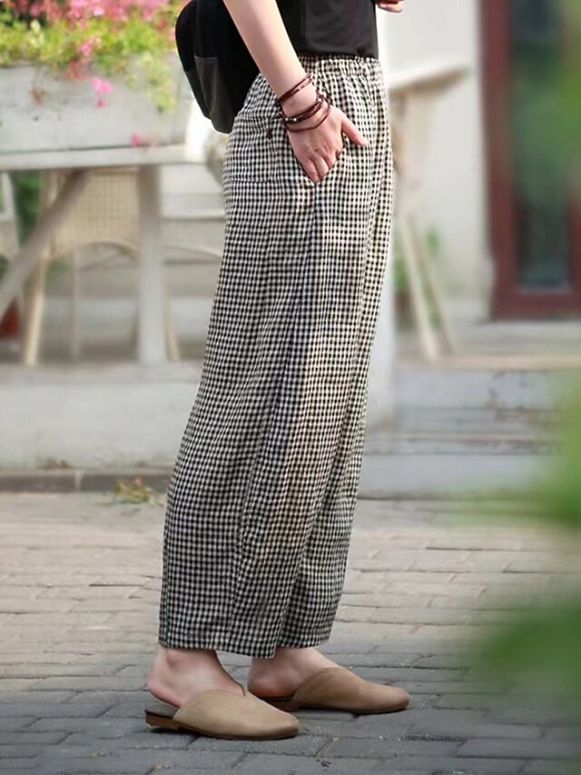 Women's Wide Leg Pants Trousers Vacation Streetwear Simple