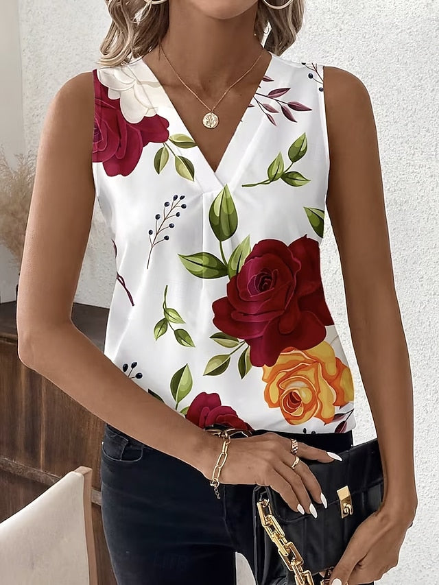 Women's Tank Top Floral Graphic Elegant Vintage Tropical