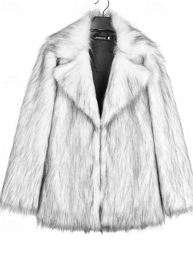 Warm Comfortable Women's Coat Furs Faux Fur