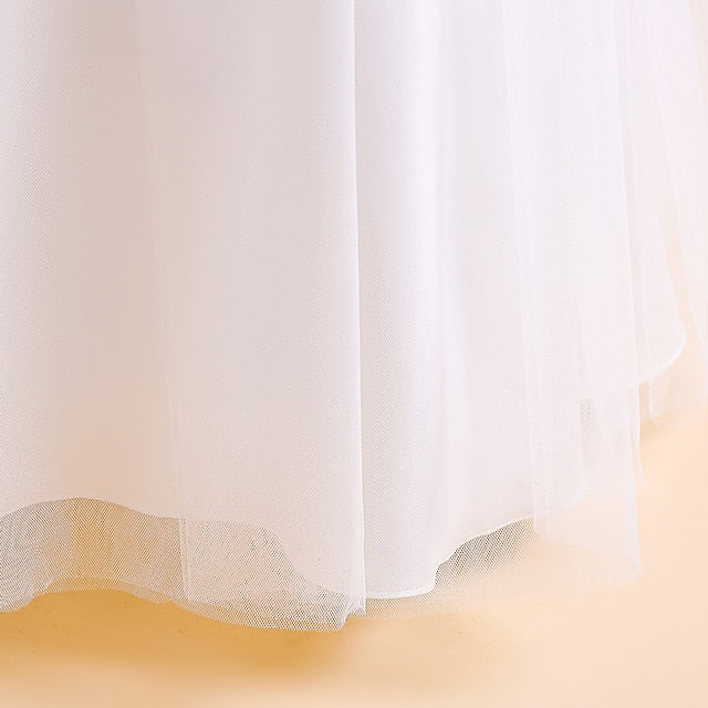 Party Kids Color Formal Girls' Solid Dress Sleeveless