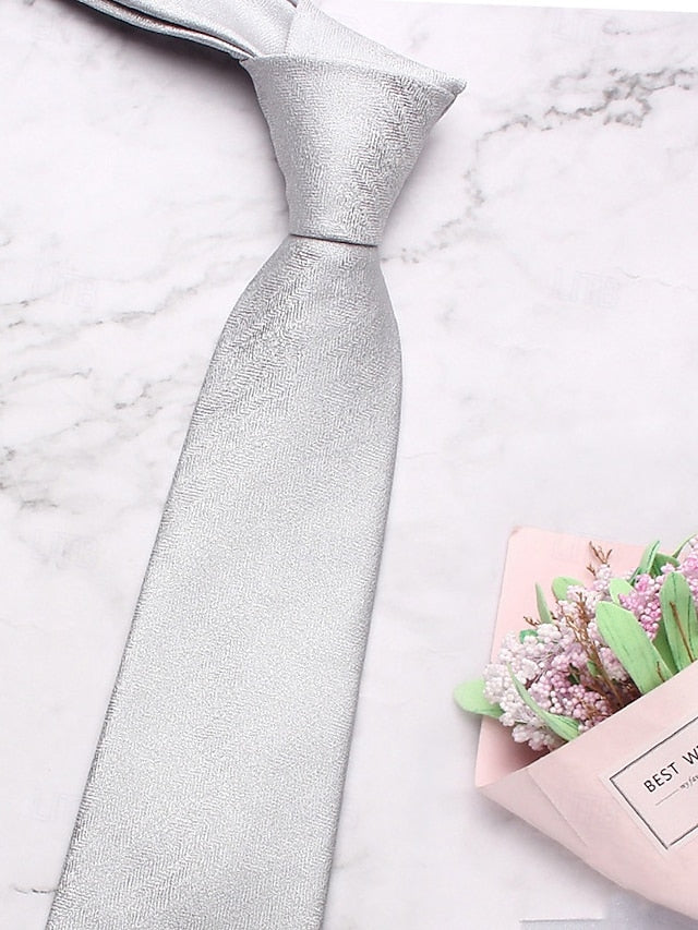 – Men's Polyester Stylish Herringbone Christmas Tie