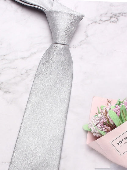 – Men's Polyester Stylish Herringbone Christmas Tie