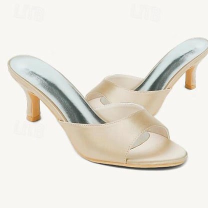 Kitten Heel Sandals Open Toe Women's Wedding Shoes