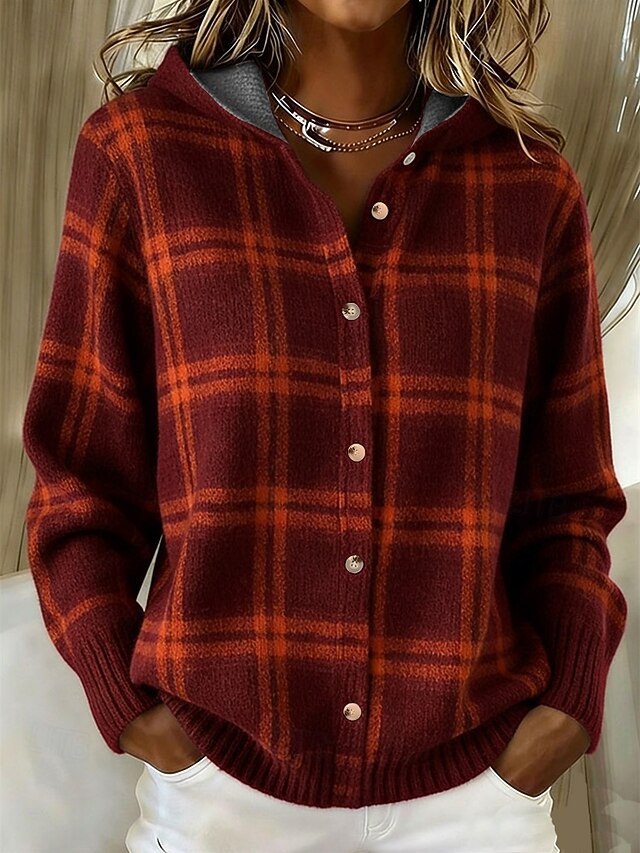 Women's Sweater Cardigan Elegant Streetwear Daily Solid