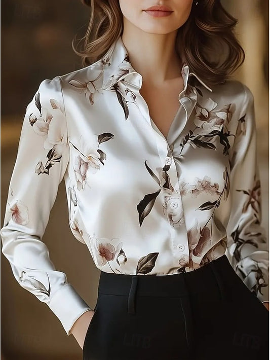 Women's Work Shirt Floral Graphic Elegant Stylish Basic
