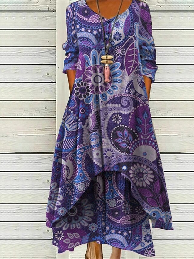 Women's Long Dress Maxi Dress Casual Dress Print Dress