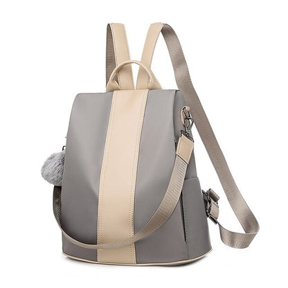 Purse Women's Faux Convertible Leather Backpack with Pom