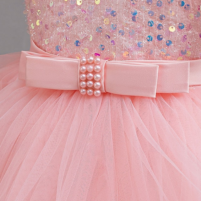 Party Sequin Dress Kids Wedding Special Girls' Sleeveless