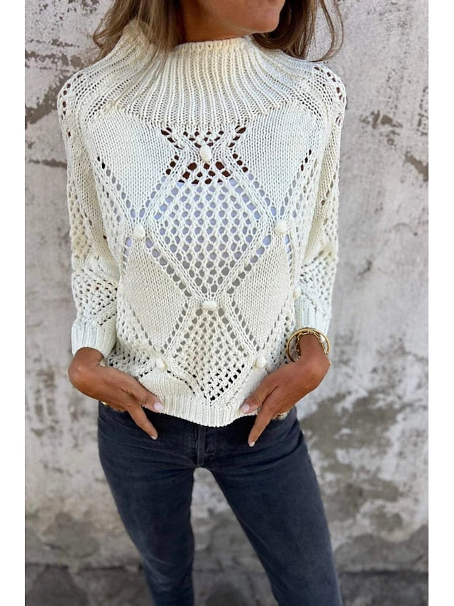 Women's Blouse Cut Out Plain Basic Modern Casual Long