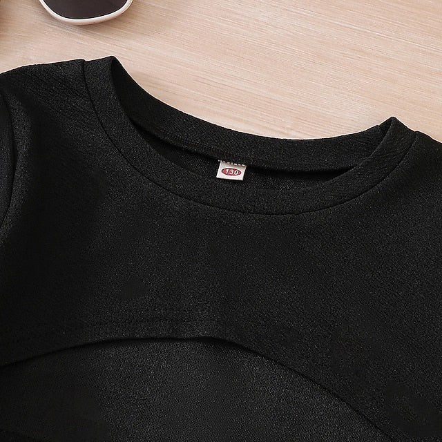 Dress Pieces Long Kids Block Set 2 Girls' Suits Color