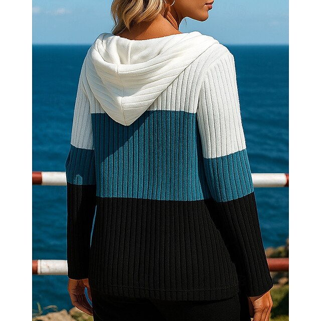 Women's Pullover Sweatshirt Casual Hoodies Half Zip Long
