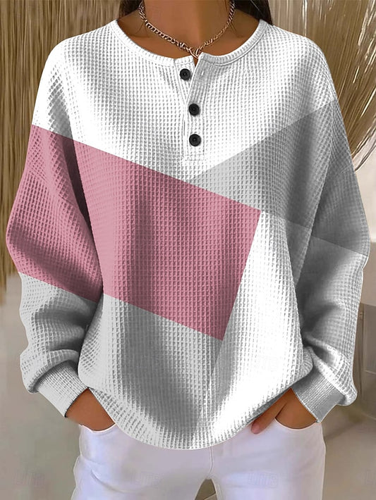 Women's Hoodies Graphic Geometric Color Block Fashion