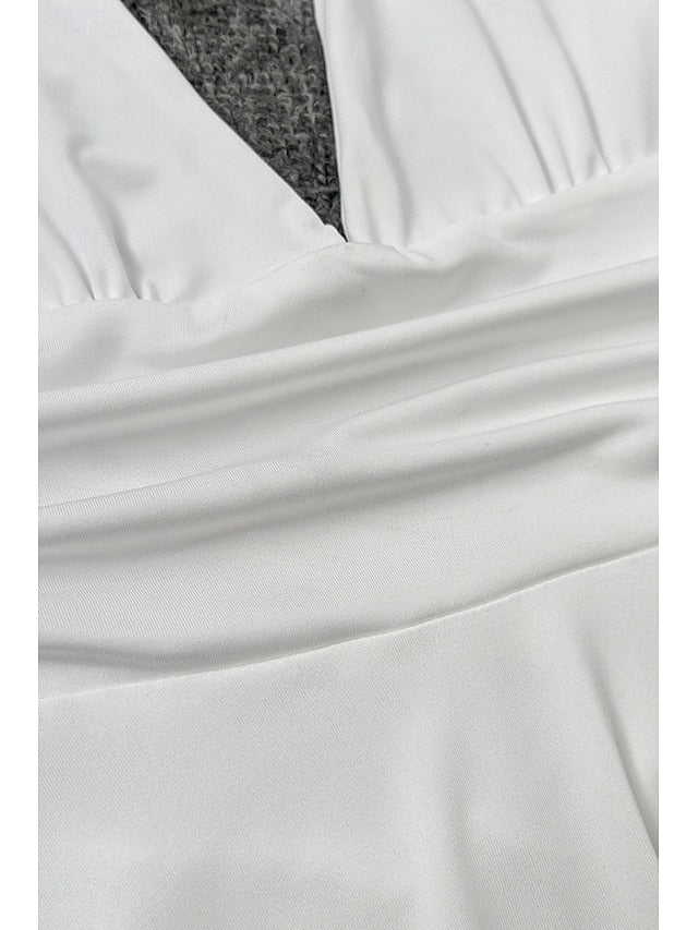 Women's Mini Dress White Dress Graduation Dress Fashion